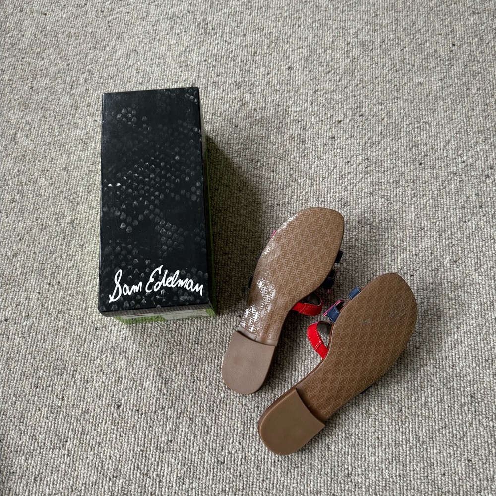 Sam Edelman Pink and Red Slide Sandals - Picture 4 of 5